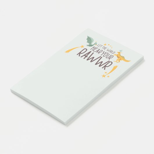 Laat de wereld je rug horen post-it® notes (Schuin)