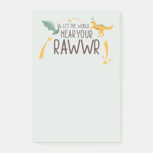 Laat de wereld je rug horen post-it® notes (Voorkant)