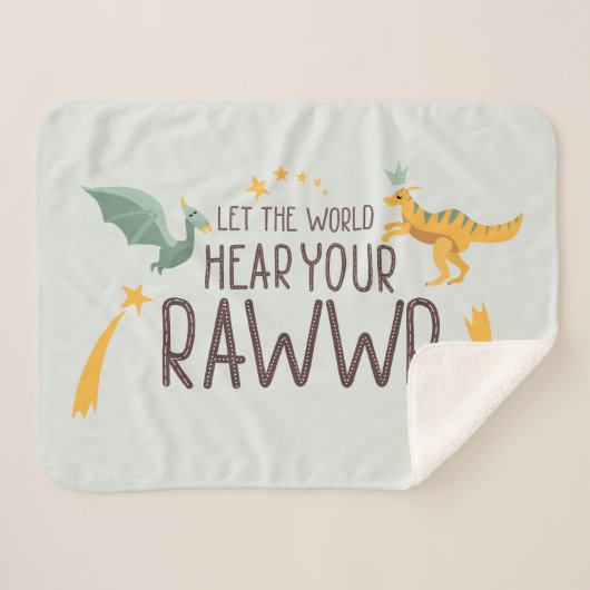 Laat de wereld je rug horen sherpa deken (Voorkant (horizontaal))