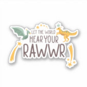 Laat de wereld je rug horen sticker (Voorkant)