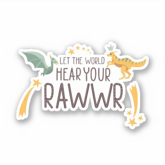 Laat de wereld je rug horen sticker (Voorkant)