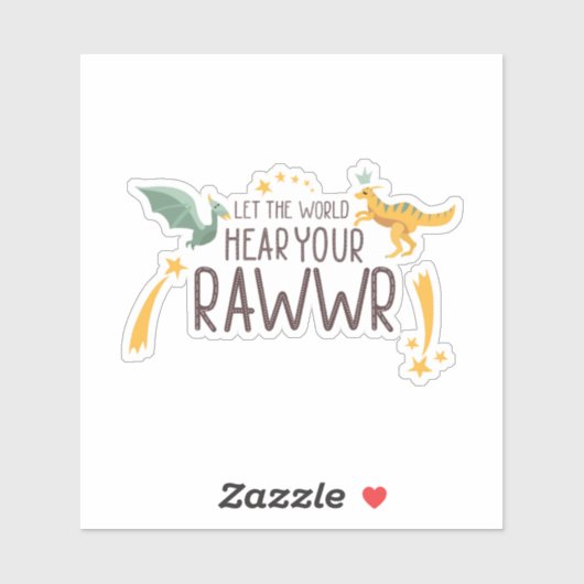 Laat de wereld je rug horen sticker (Vel)