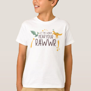 Laat de wereld je rug horen t-shirt