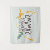 Laat de wereld je rug horen wandkleed (Voorkant)