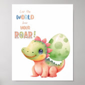 Laat de wereld jouw gebulder horen! Schattigee Wat Poster (Voorkant)