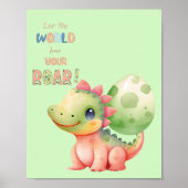 Laat de wereld jouw gebulder horen! Schattigee Wat Poster (Voorkant)