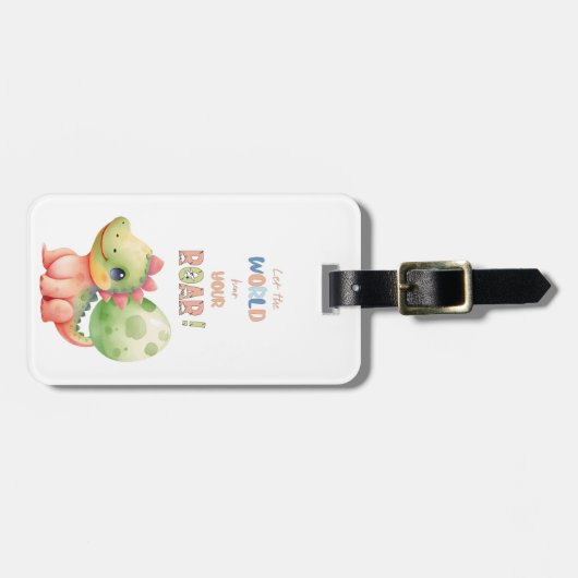 Laat de wereld jouw geraas horen! Schattigee Water Bagagelabel (Voorkant horizontaal)