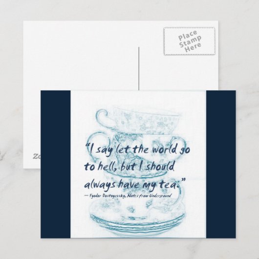 Laat de wereld naar de hel gaan... briefkaart (Voorkant / Achterkant)