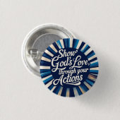Laat de wereld zien ronde button 3,2 cm (Voorkant /achterkant)