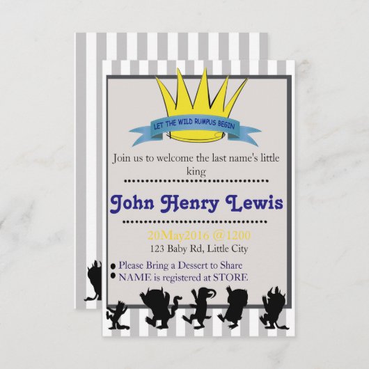 Laat de Wild Rumpus beginnen Kaart (Voorkant / Achterkant)