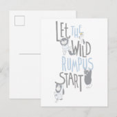 Laat de wilde braspartij beginnen - Blauw Briefkaart (Voorkant / Achterkant)