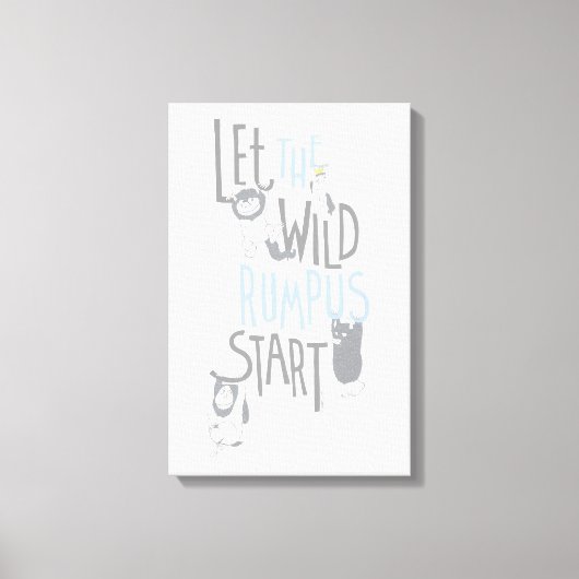 Laat de wilde braspartij beginnen - Blauw Canvas Afdruk (Voorkant)