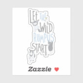 Laat de wilde braspartij beginnen - Blauw Sticker (Vel)