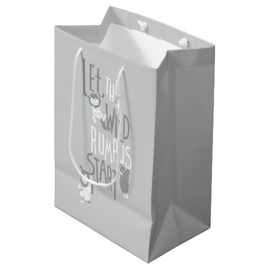 Laat de wilde braspartij beginnen medium cadeauzakje (Voorkant Gekanteld)