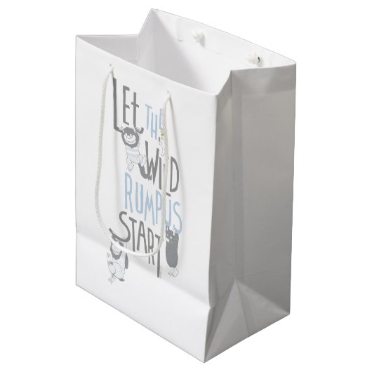 Laat de wilde roes beginnen - Blauw Medium Cadeauzakje (Voorkant Gekanteld)