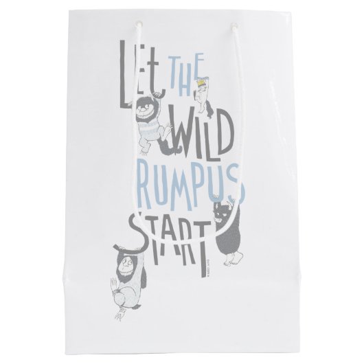 Laat de Wilde Rumpus beginnen - Blauw Medium Cadeauzakje (Achterkant)