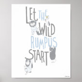 Laat de Wilde Rumpus beginnen - Blauw Poster (Voorkant)
