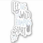 Laat de Wilde Rumpus beginnen - Blauw Sticker (Voorkant)