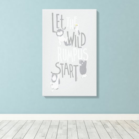 Laat de Wilde Rumpus beginnen Canvas Afdruk (Insitu (Houten vloer))