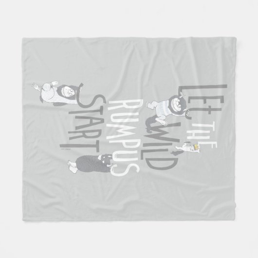 Laat de Wilde Rumpus beginnen Fleece Deken (Voorkant (Horizontaal))