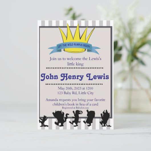 Laat de Wilde Rumpus Beginnen Kaart (Staand voorkant)