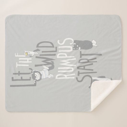 Laat de Wilde Rumpus beginnen Sherpa Deken (Voorkant (horizontaal))