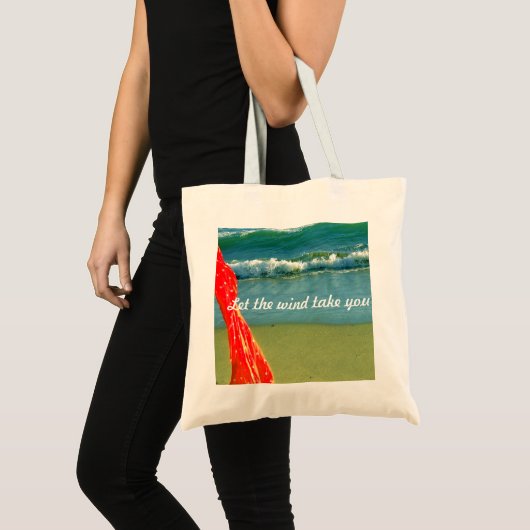 "Laat de wind je meenemen" canvas tas (Voorkant (product))