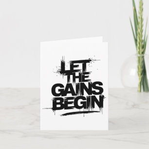Laat de winsten beginnen Gym Bodybuilding Fitness Kaart