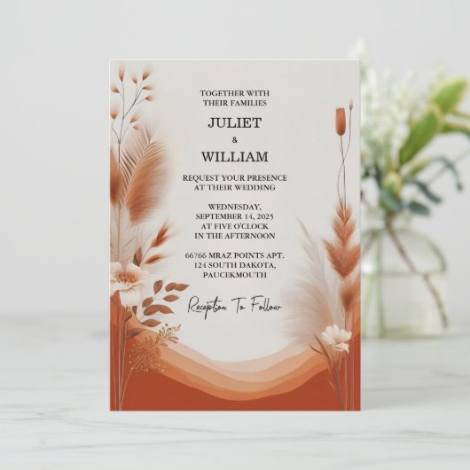 Laat de woestijn rustieke Boho herfst ombre bruine Kaart (Staand voorkant)