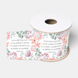 Laat de woorden van mijn mond - Ps 19:14 Grosgrain Lint