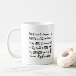 Laat de woorden van mijn mond, Ps 19:14 Koffiemok