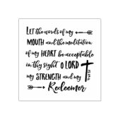 Laat de woorden van mijn mond, Ps 19:14 Rubberstempel (Afrduk)