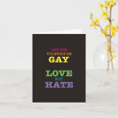 Laat de Yuletide gay / Love not Hate zijn Kaart (Gele Bloem)