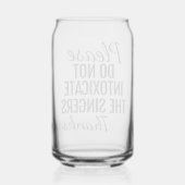 Laat de zangers niet bedwelmen blikvorm glas (Achterkant)