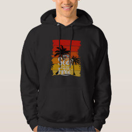 Laat De Zee Je Vrij Laten | Vintage Retro Zonsonde Hoodie