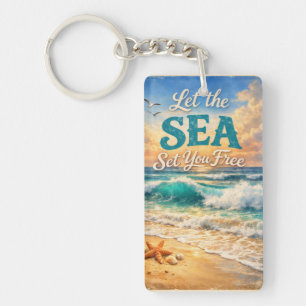 Laat de zee je vrij – Ontspannende oceaan golven  Sleutelhanger