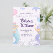 Laat de zeemeerminnen feesten kaart (Staand voorkant)