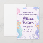 Laat de zeemeerminnen feesten kaart (Voorkant / Achterkant)