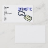 Laat de zeep niet vallen visitekaartje (Voorkant / Achterkant)