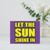 laat de zon binnen schijnen briefkaart (Staand voorkant)