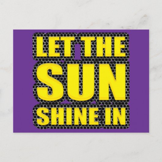 laat de zon binnen schijnen briefkaart (Voorkant)