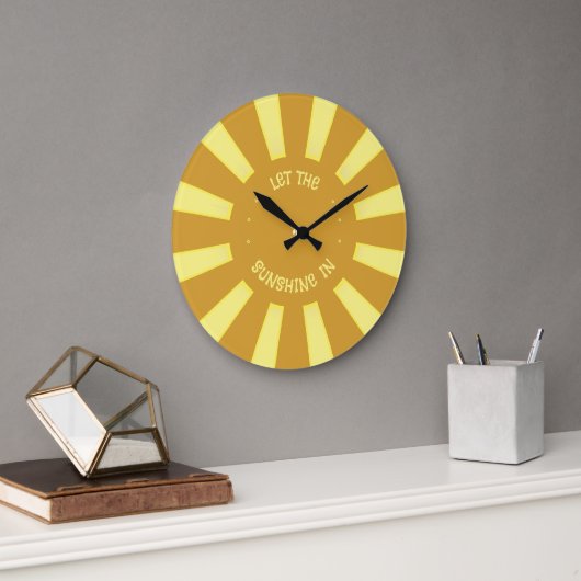 Laat de zon in de muur grote klok (Kantoor)