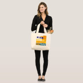 Laat de zon in de zak zitten grote tote bag (Voorkant (model))