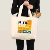 Laat de zon in de zak zitten grote tote bag (Voorkant (product))