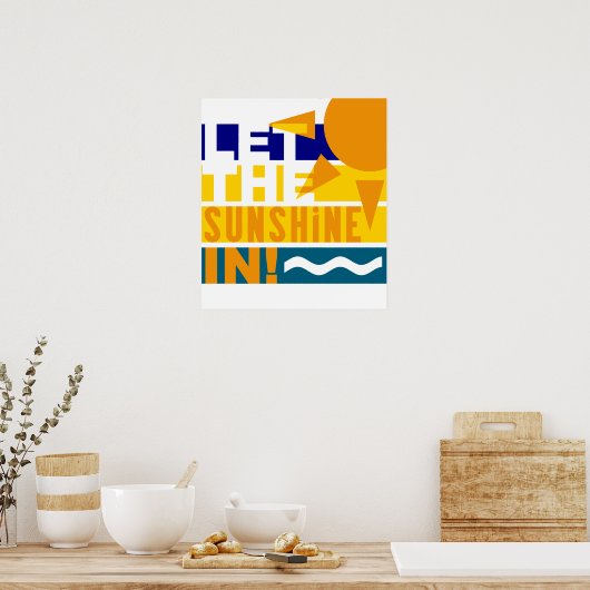 Laat de zon in poster (Keuken)