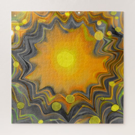 Laat de zon in Retro Love Puzzle Legpuzzel (Verticaal)