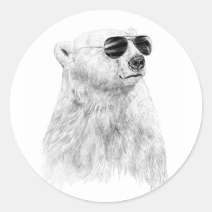 Laat de zon niet naar beneden gaan ronde sticker