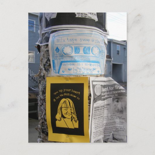 Laat de zonneschijn binnen briefkaart (Voorkant)