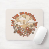 Laat de zonneschijn in Groovy Daisy Hippie Flowers Muismat (Met muis)