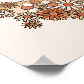 Laat de zonneschijn in Groovy Daisy Hippie Flowers Poster (Hoek)